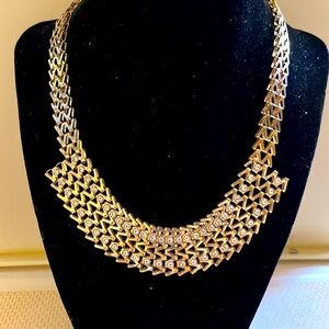 Vintage statement necklace with rhinestones